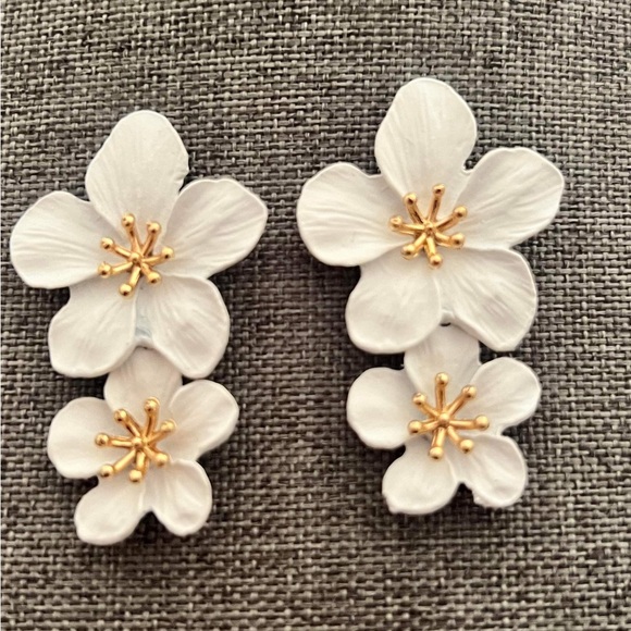 Flower Earrings  Boho dangle Bohemian stud Flower earrings New - Picture 4 of 4